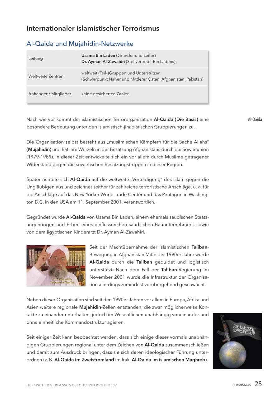 Seite 25 des Verfassungsschutzbericht 2007 Hessen