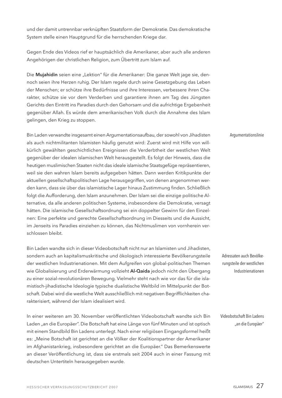 Seite 27 des Verfassungsschutzbericht 2007 Hessen
