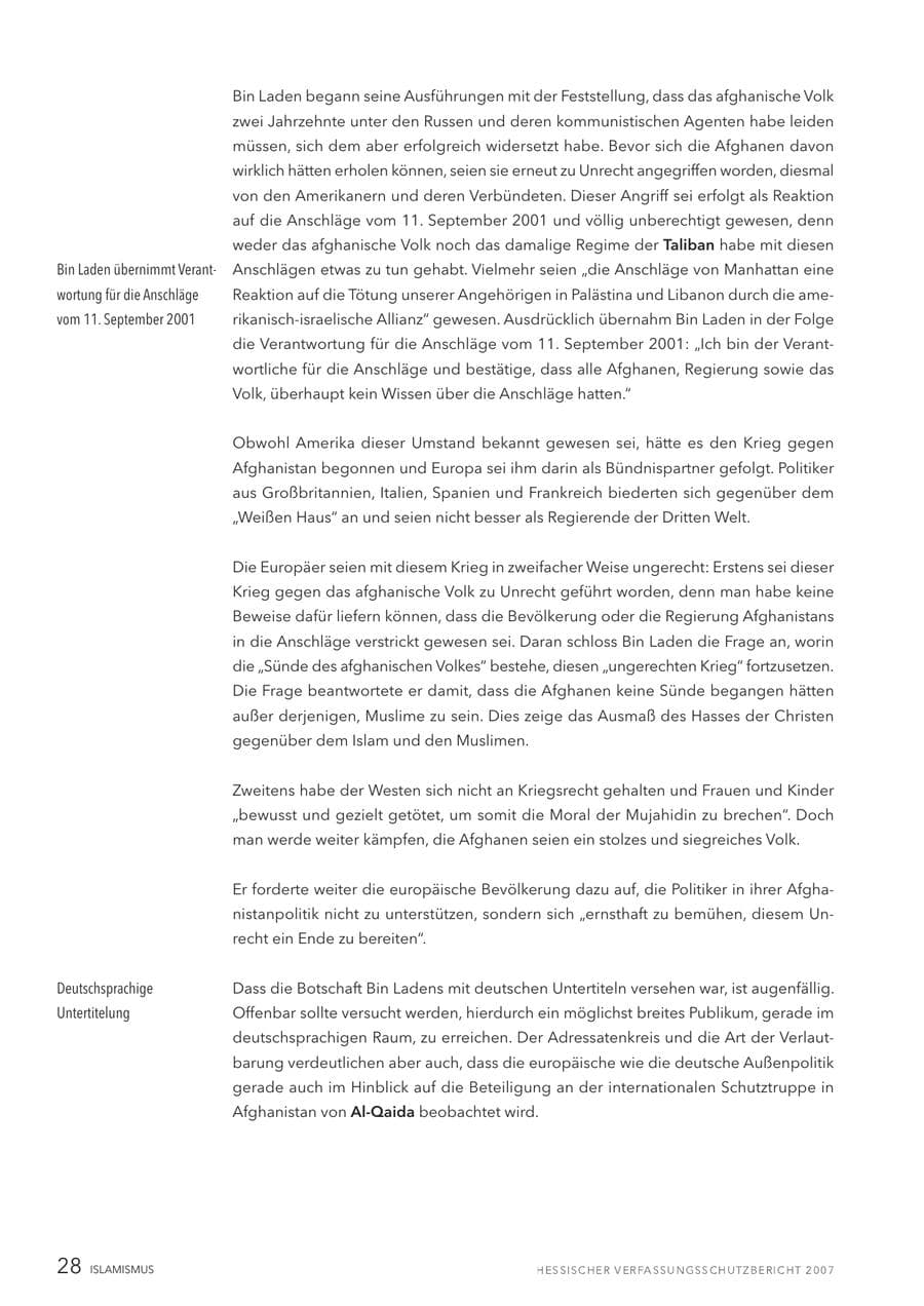 Seite 28 des Verfassungsschutzbericht 2007 Hessen