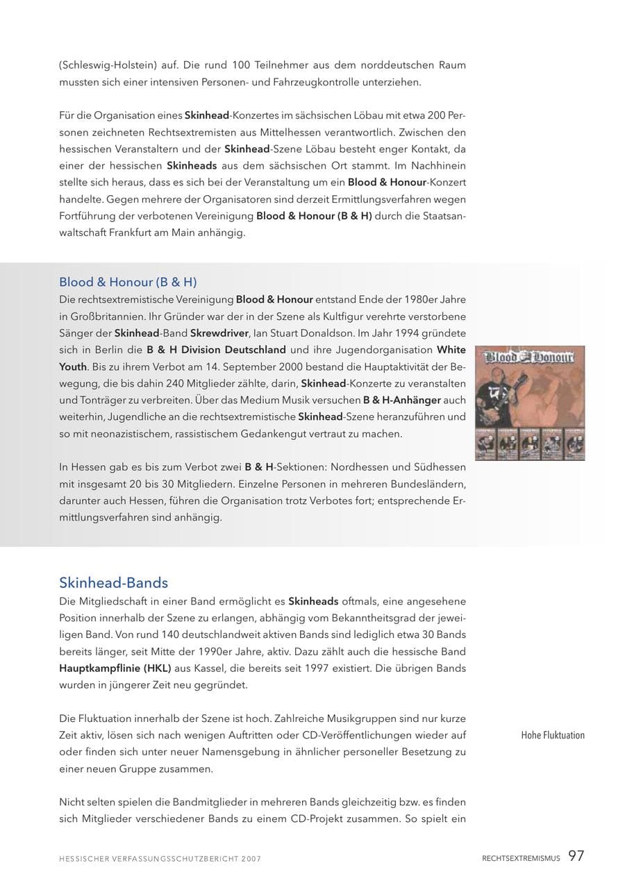 Seite 97 des Verfassungsschutzbericht 2007 Hessen