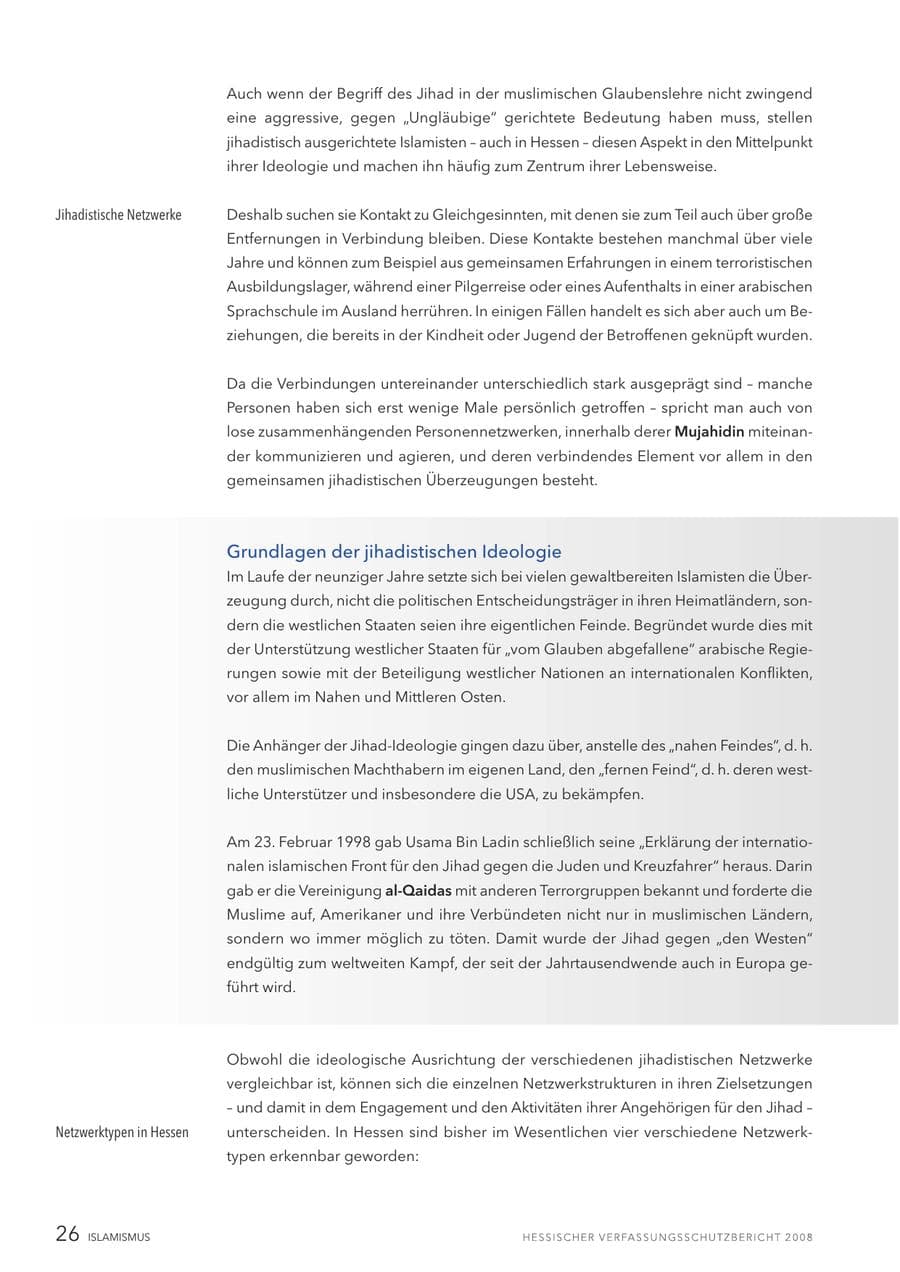 Seite 27 des Verfassungsschutzbericht 2008 Hessen