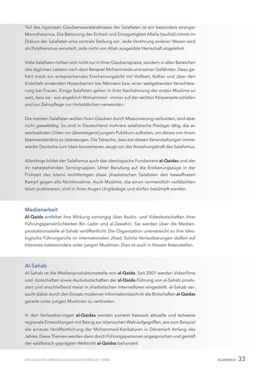 Seite 34 des Verfassungsschutzbericht 2008 Hessen