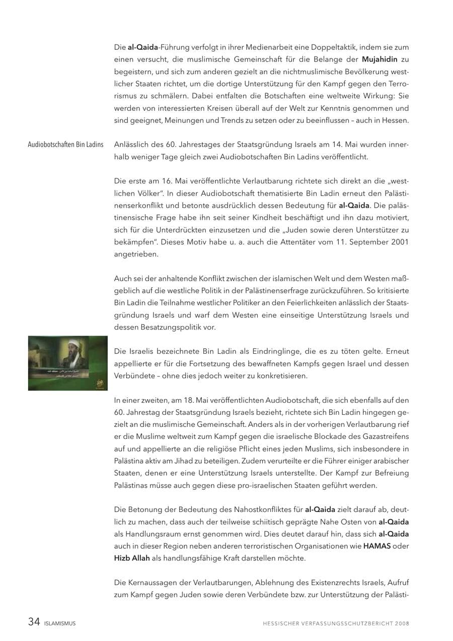 Seite 35 des Verfassungsschutzbericht 2008 Hessen
