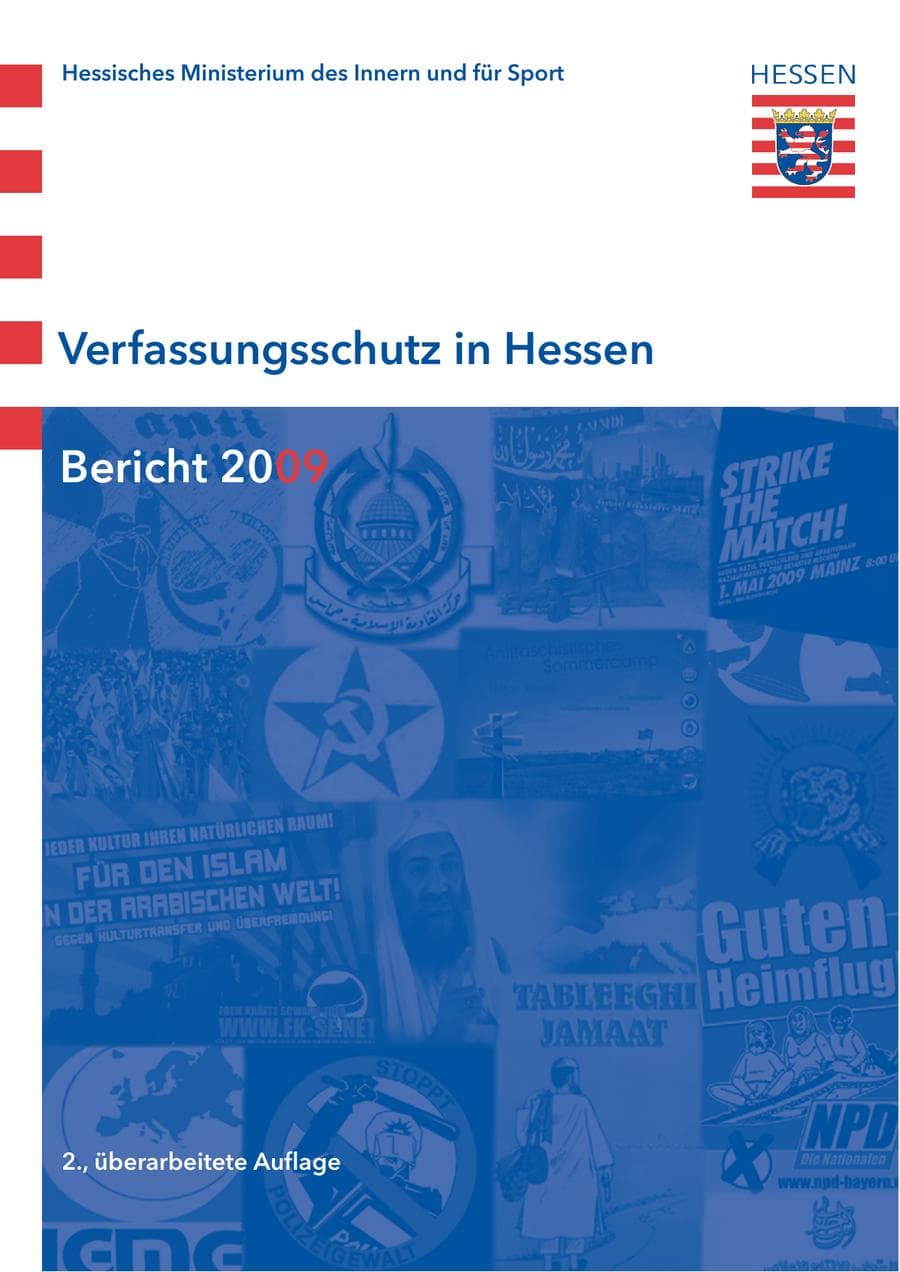 Seite 1 des Verfassungsschutzbericht 2009 Hessen