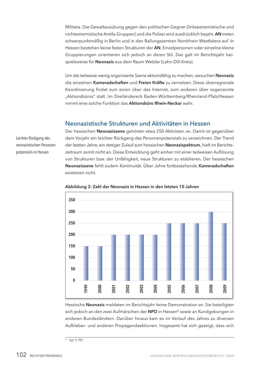 Seite 103 des Verfassungsschutzbericht 2009 Hessen