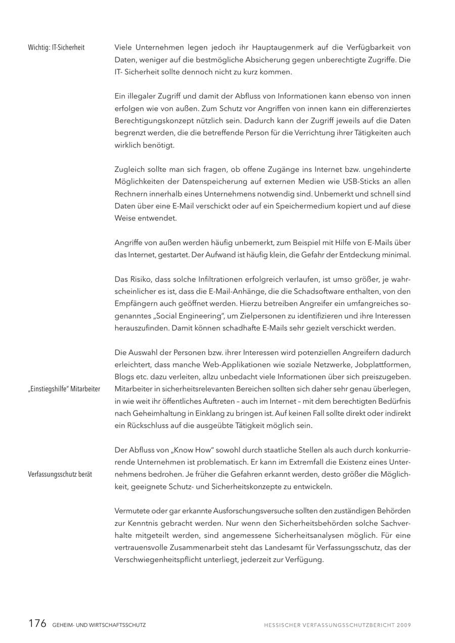 Seite 177 des Verfassungsschutzbericht 2009 Hessen