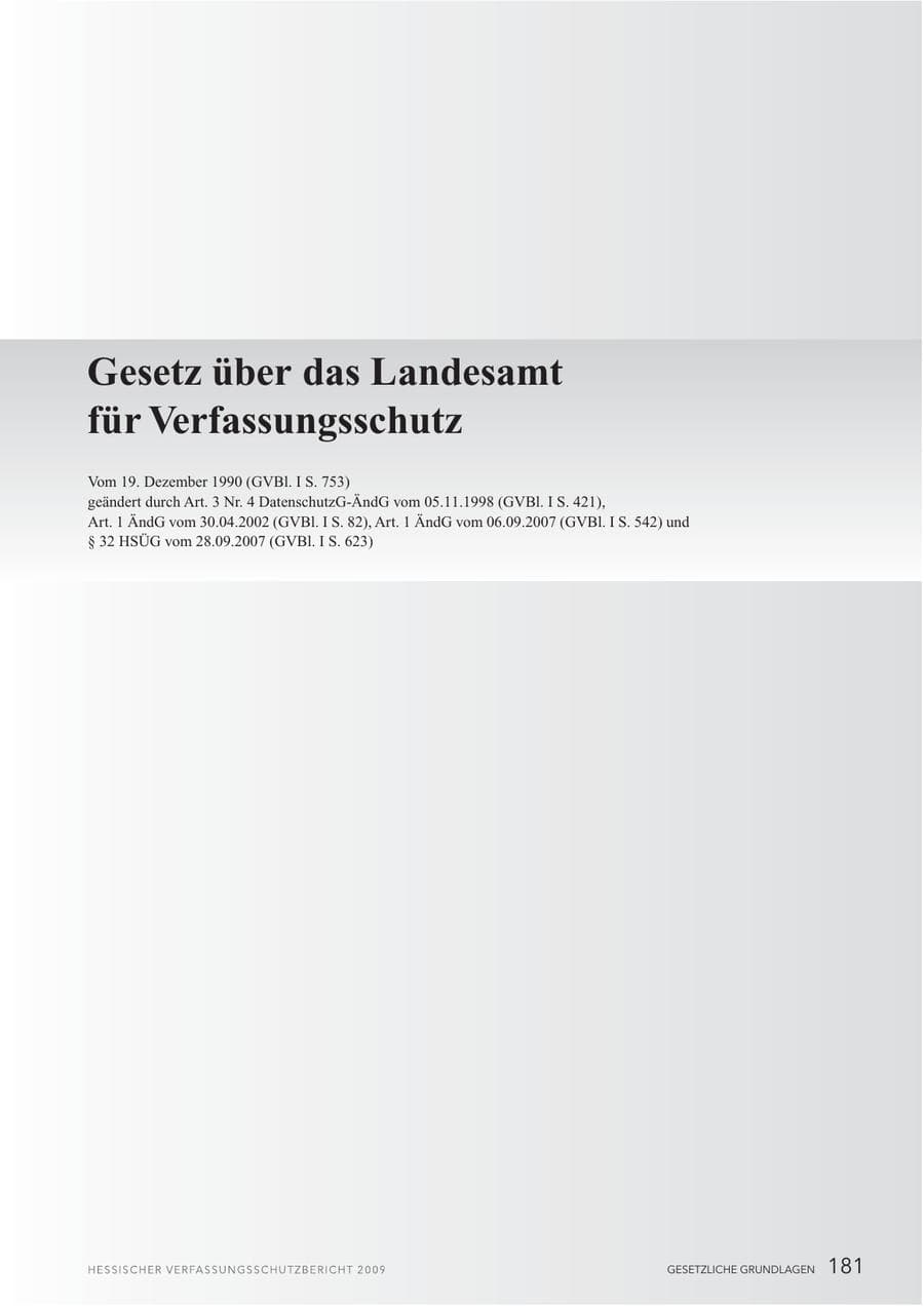 Seite 182 des Verfassungsschutzbericht 2009 Hessen