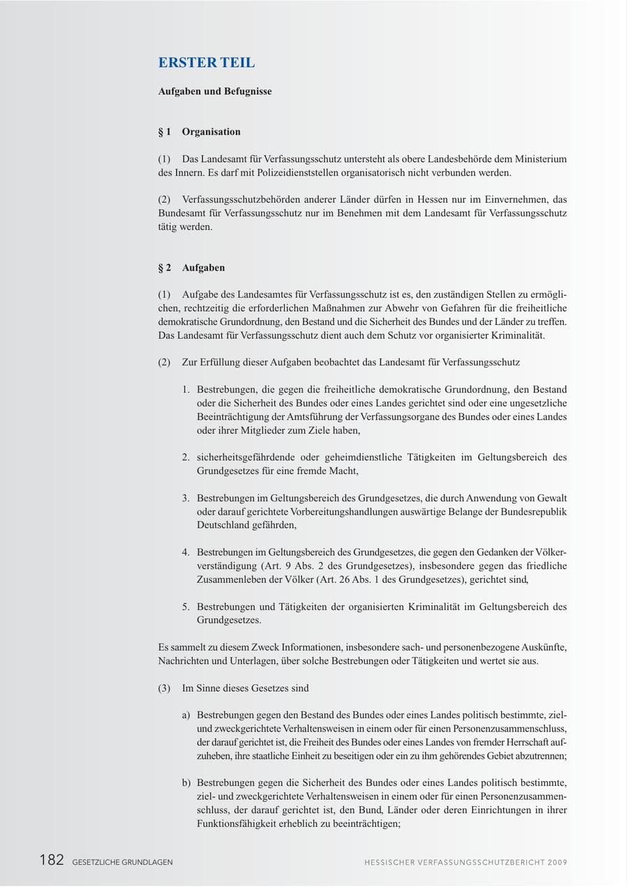 Seite 183 des Verfassungsschutzbericht 2009 Hessen