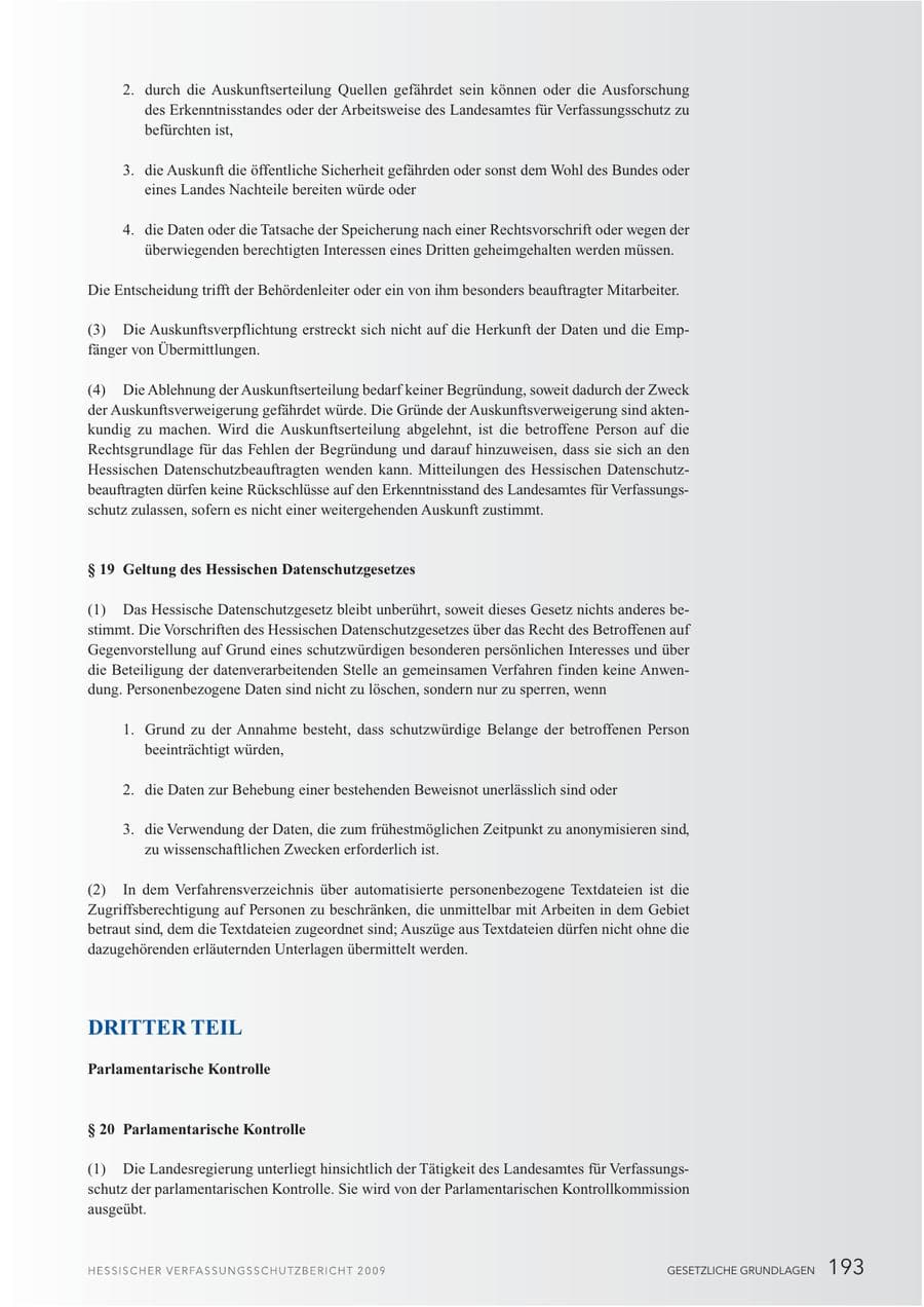 Seite 194 des Verfassungsschutzbericht 2009 Hessen