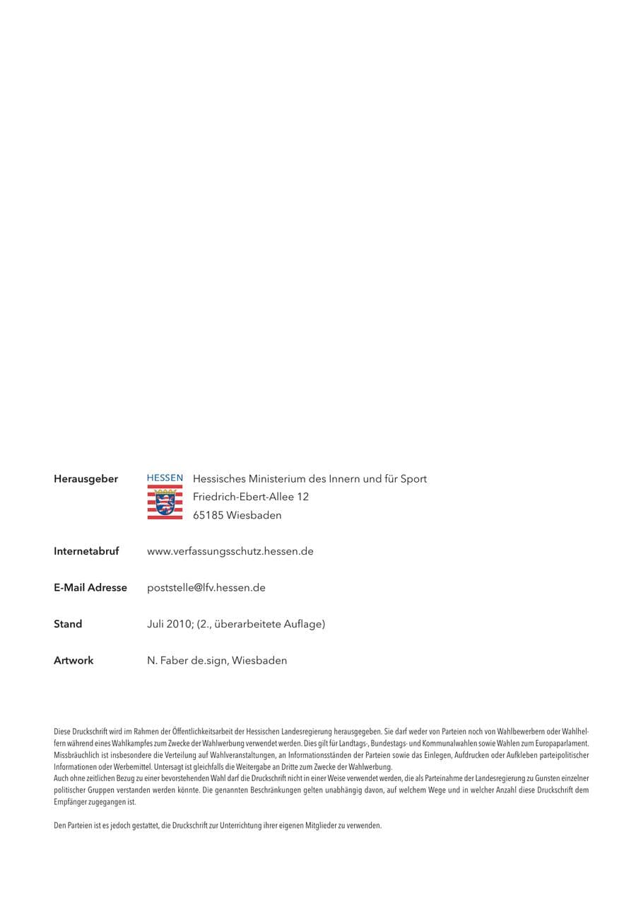 Seite 205 des Verfassungsschutzbericht 2009 Hessen