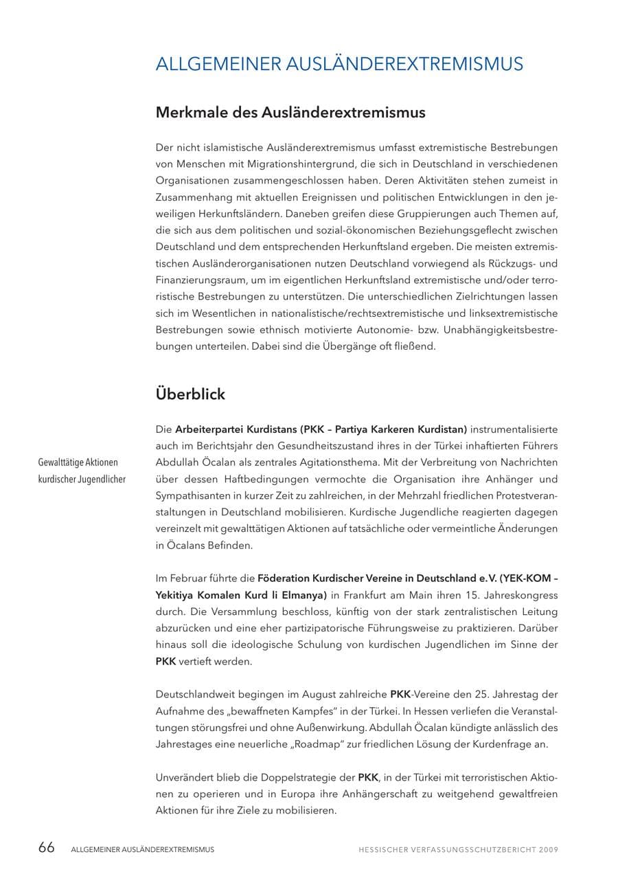 Seite 67 des Verfassungsschutzbericht 2009 Hessen