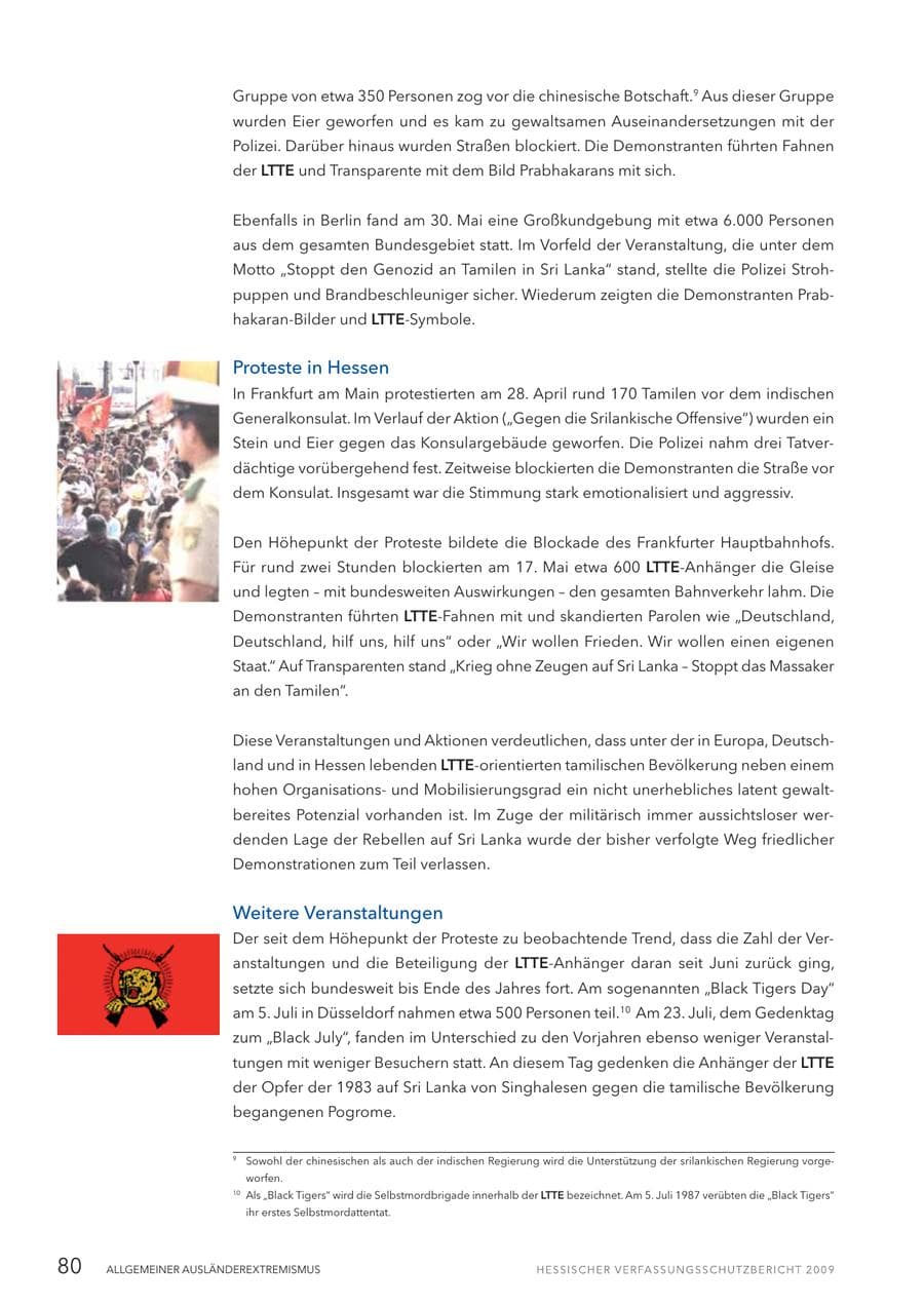 Seite 81 des Verfassungsschutzbericht 2009 Hessen