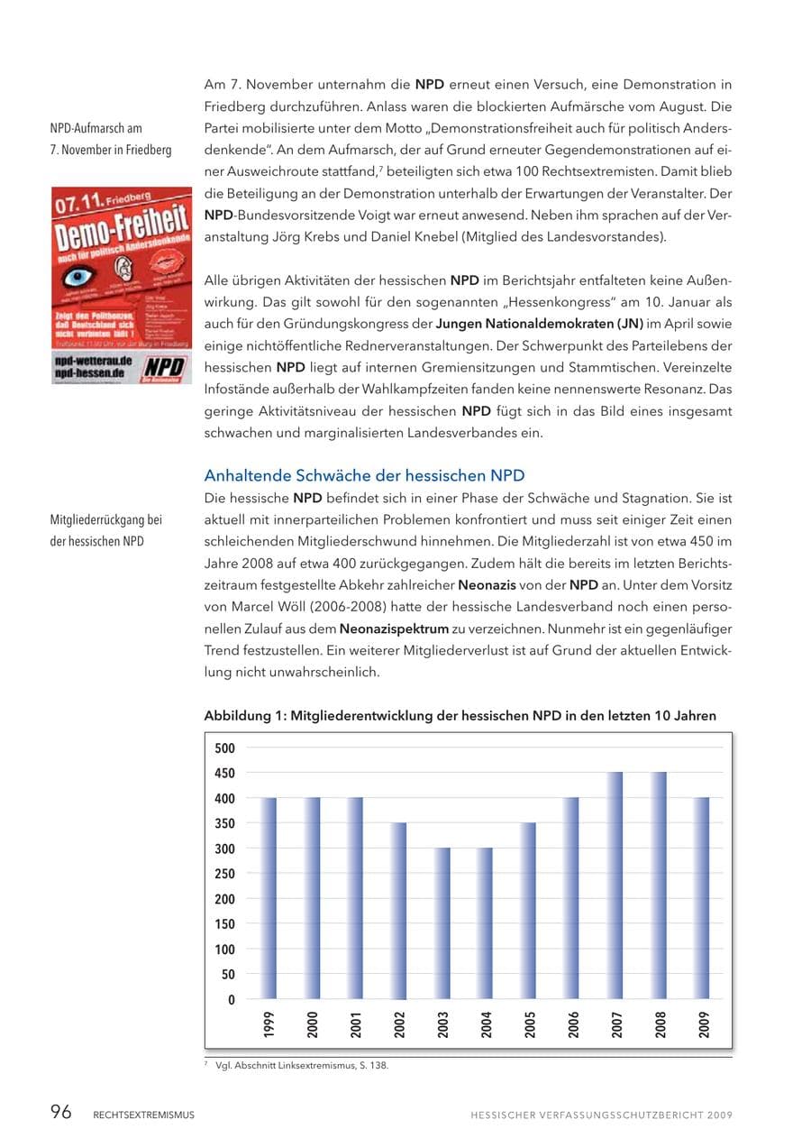 Seite 97 des Verfassungsschutzbericht 2009 Hessen