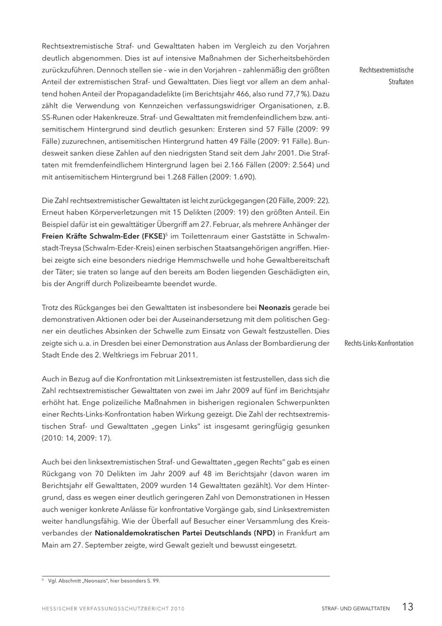 Seite 15 des Verfassungsschutzbericht 2010 Hessen