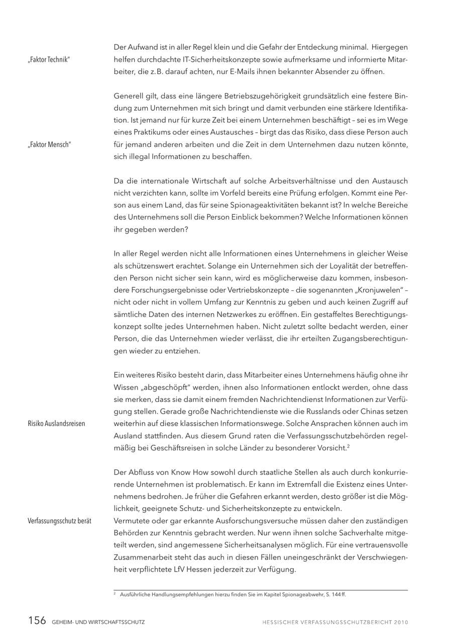 Seite 158 des Verfassungsschutzbericht 2010 Hessen