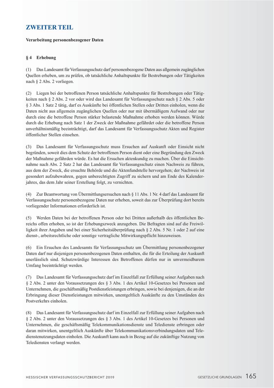 Seite 167 des Verfassungsschutzbericht 2010 Hessen