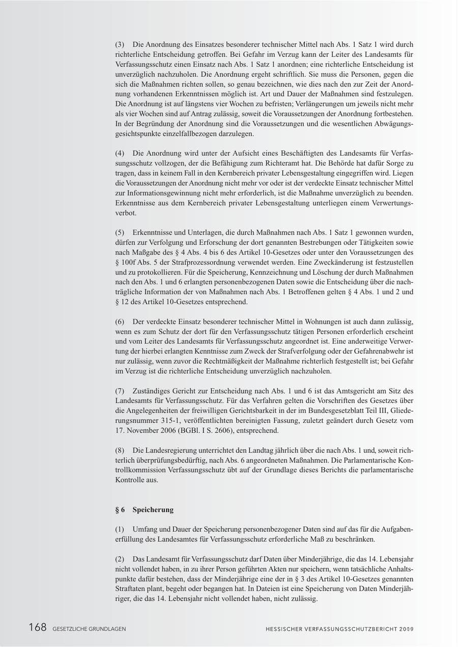 Seite 170 des Verfassungsschutzbericht 2010 Hessen