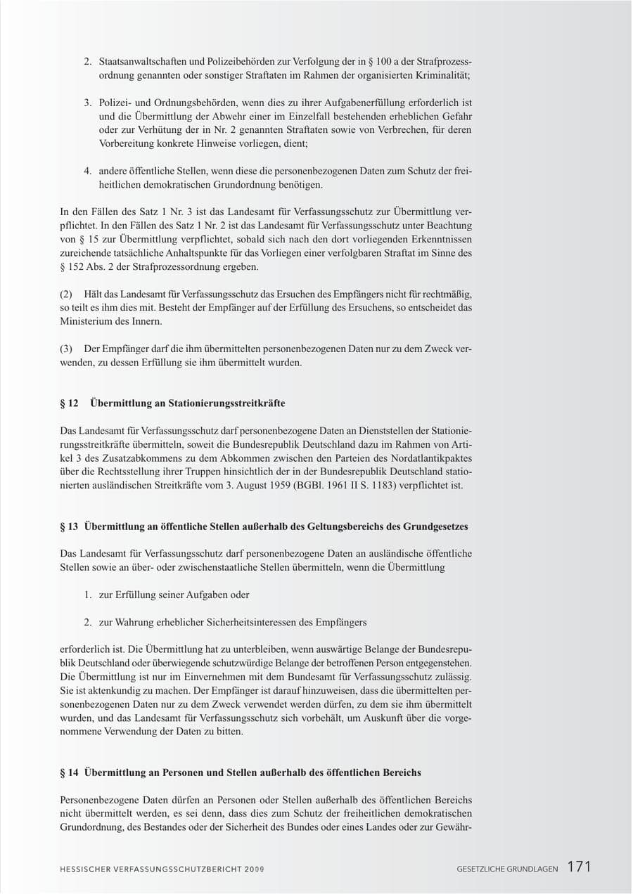 Seite 173 des Verfassungsschutzbericht 2010 Hessen