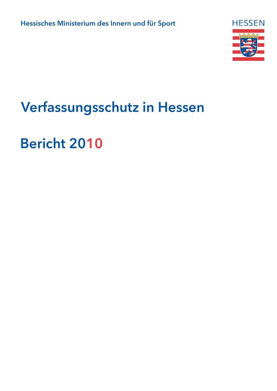 Seite 3 des Verfassungsschutzbericht 2010 Hessen