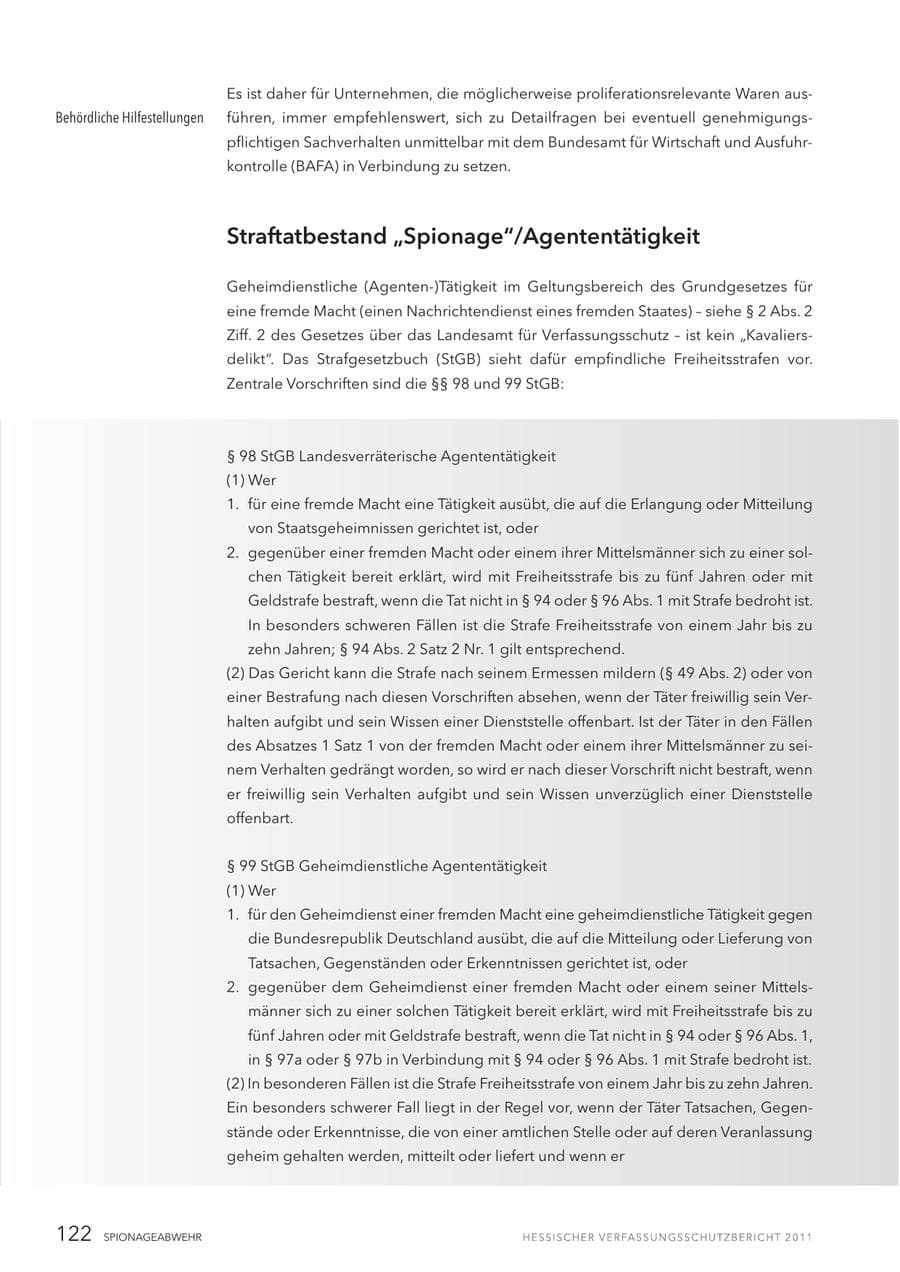 Seite 124 des Verfassungsschutzbericht 2011 Hessen
