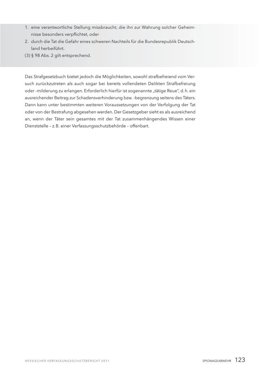 Seite 125 des Verfassungsschutzbericht 2011 Hessen