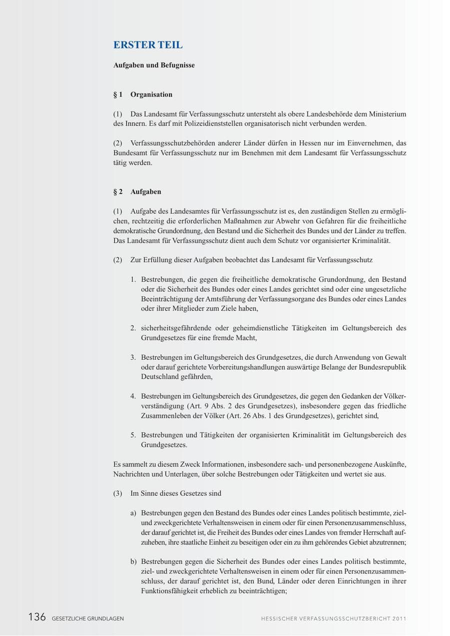 Seite 138 des Verfassungsschutzbericht 2011 Hessen