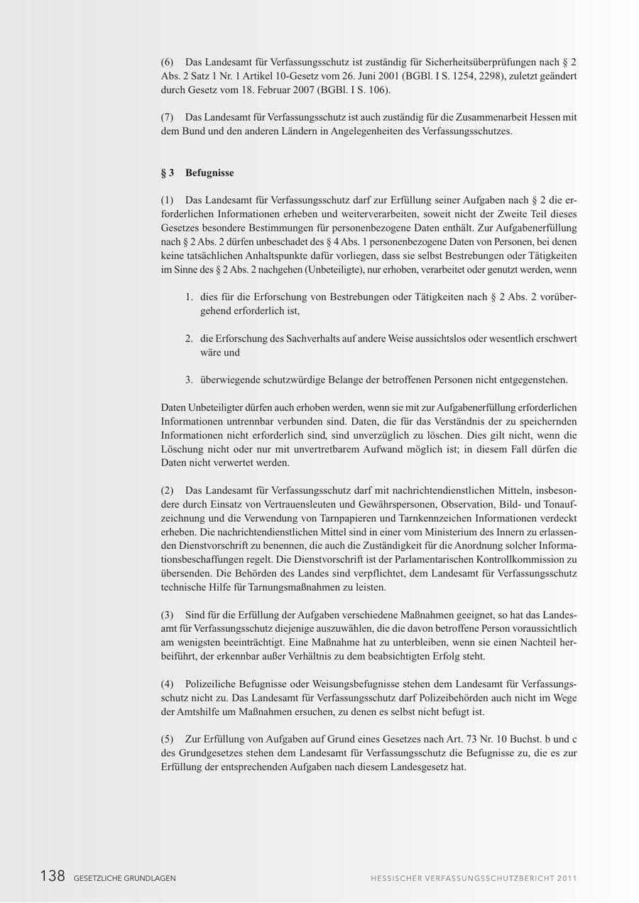 Seite 140 des Verfassungsschutzbericht 2011 Hessen