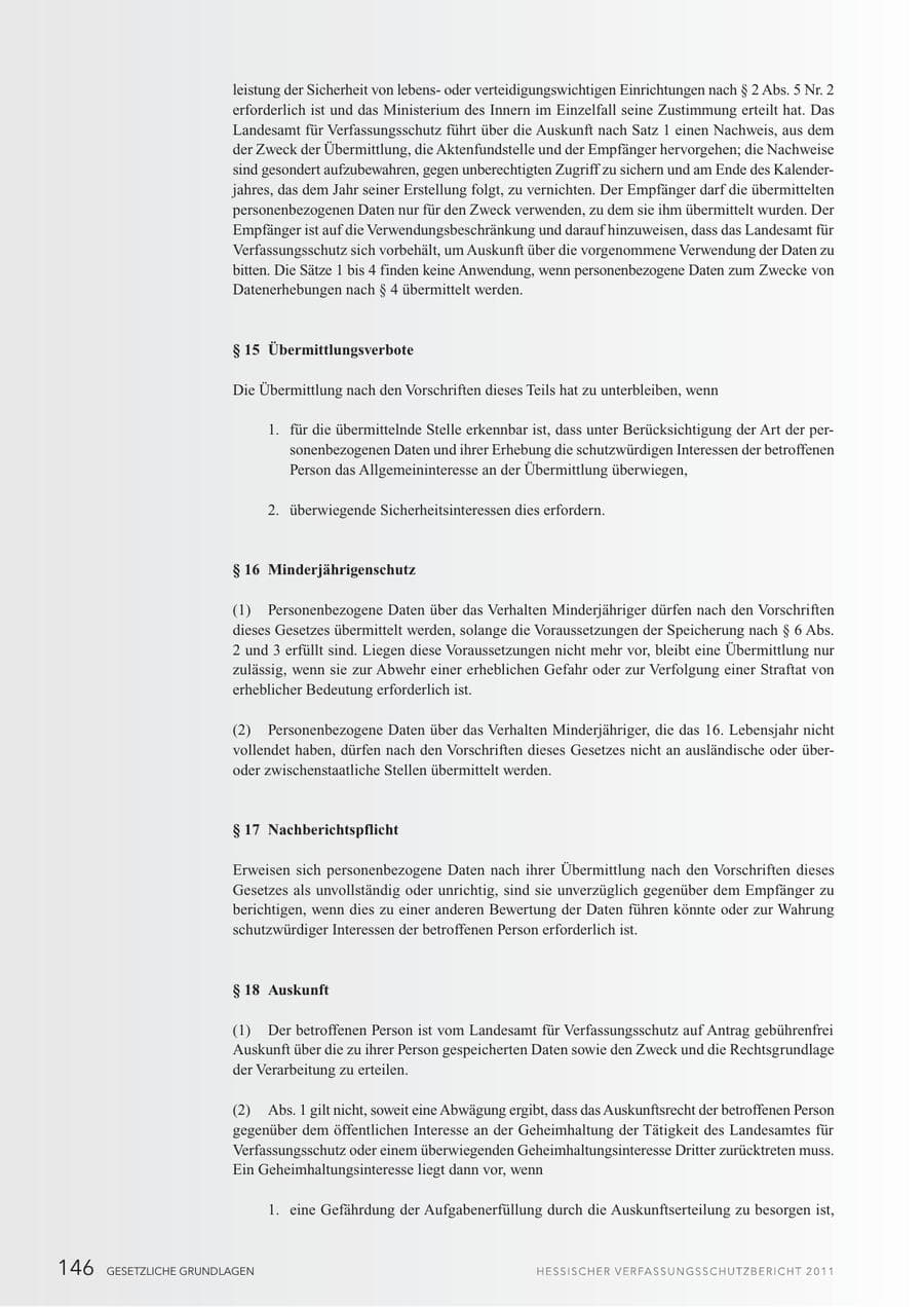 Seite 148 des Verfassungsschutzbericht 2011 Hessen