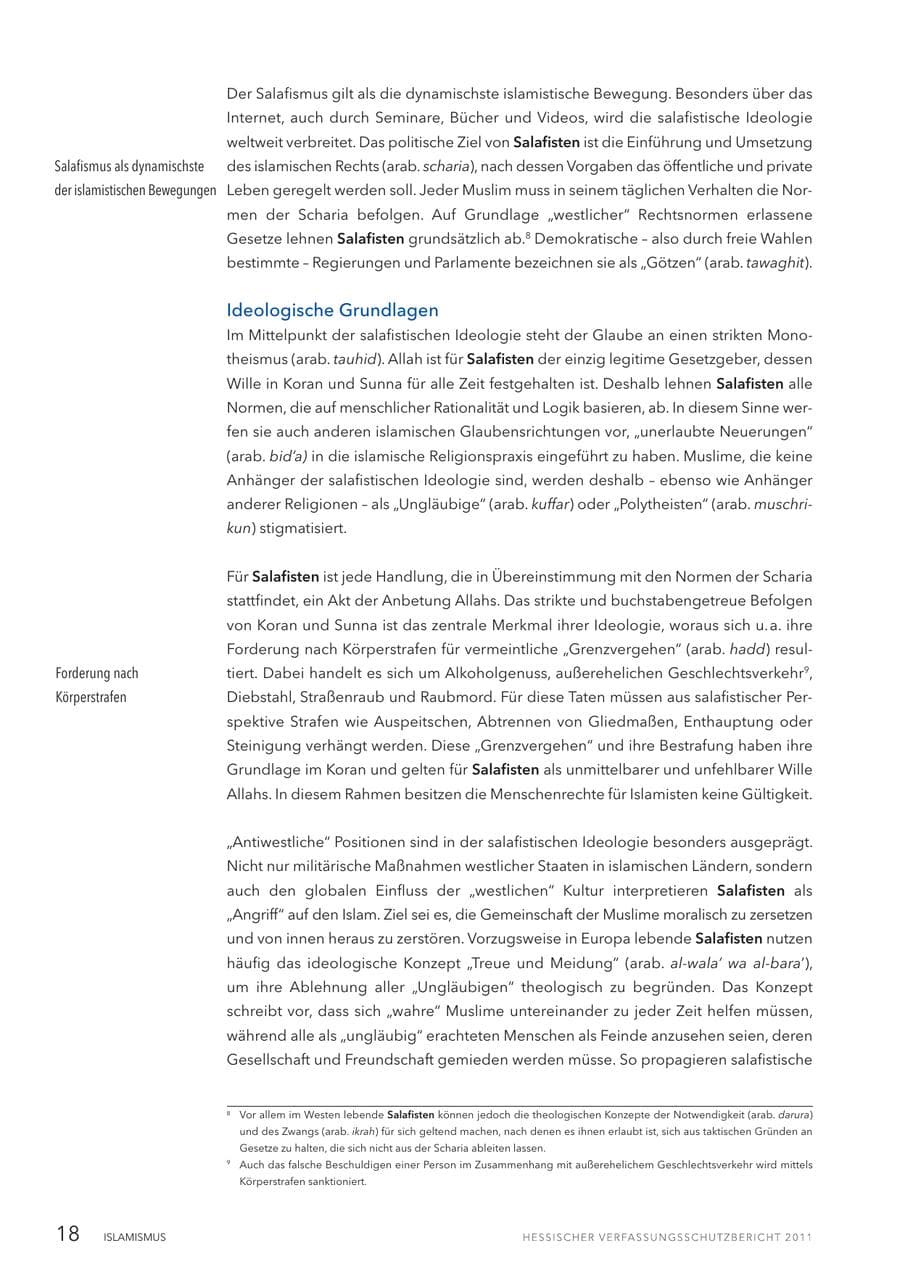 Seite 20 des Verfassungsschutzbericht 2011 Hessen