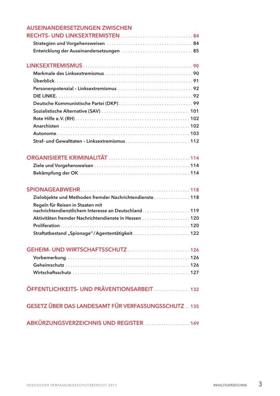 Seite 5 des Verfassungsschutzbericht 2011 Hessen