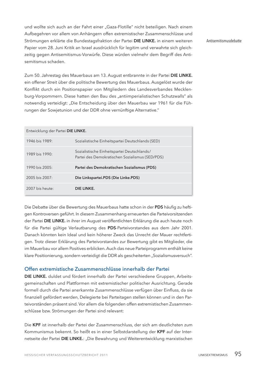 Seite 97 des Verfassungsschutzbericht 2011 Hessen