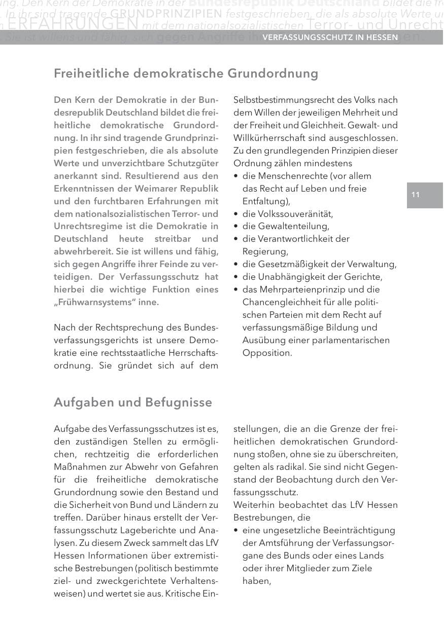 Seite 11 des Verfassungsschutzbericht 2012 Hessen