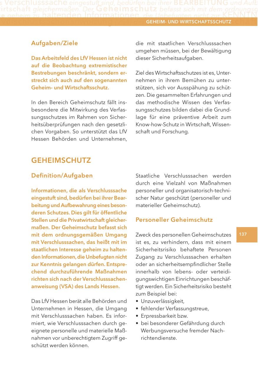Seite 137 des Verfassungsschutzbericht 2012 Hessen