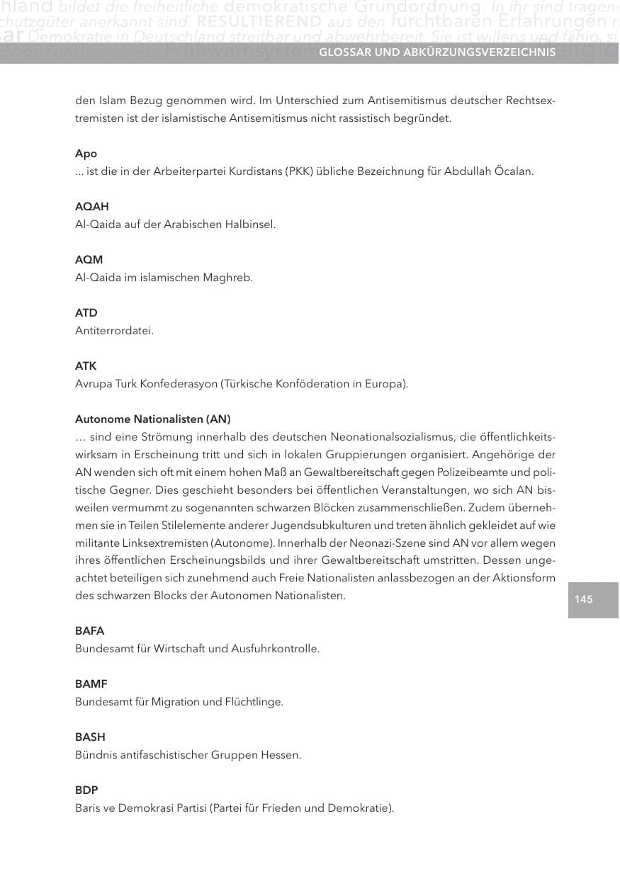 Seite 145 des Verfassungsschutzbericht 2012 Hessen