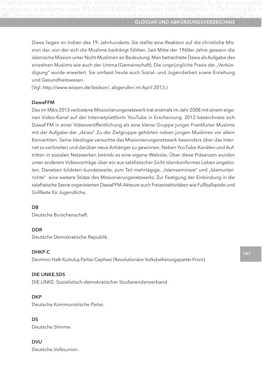 Seite 147 des Verfassungsschutzbericht 2012 Hessen