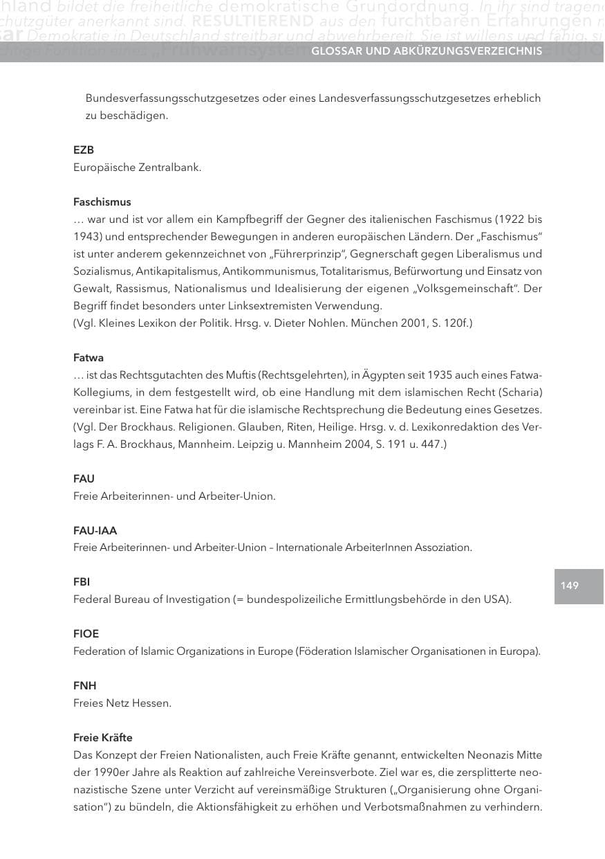 Seite 149 des Verfassungsschutzbericht 2012 Hessen