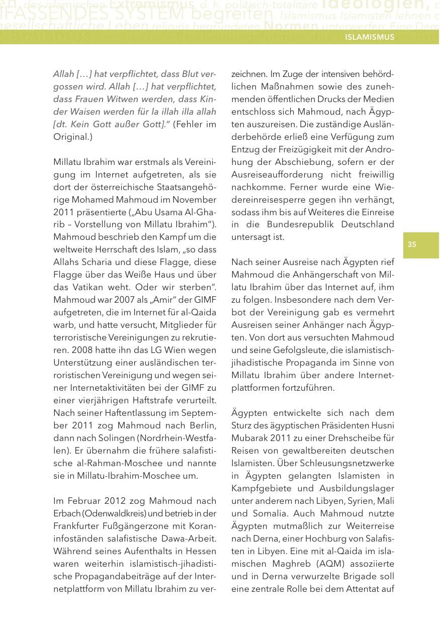 Seite 35 des Verfassungsschutzbericht 2012 Hessen