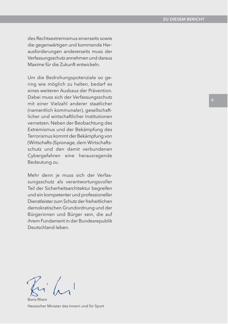 Seite 9 des Verfassungsschutzbericht 2012 Hessen