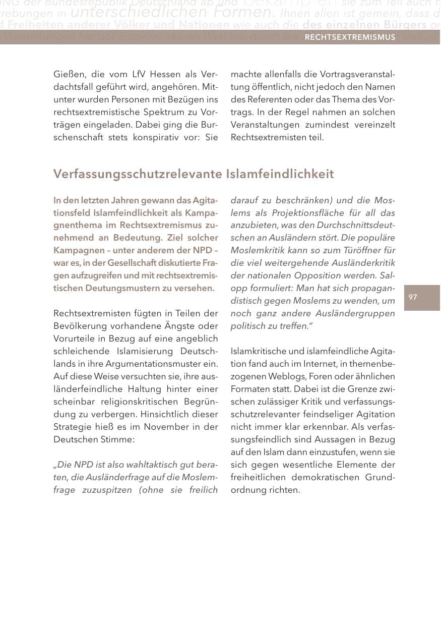 Seite 97 des Verfassungsschutzbericht 2012 Hessen