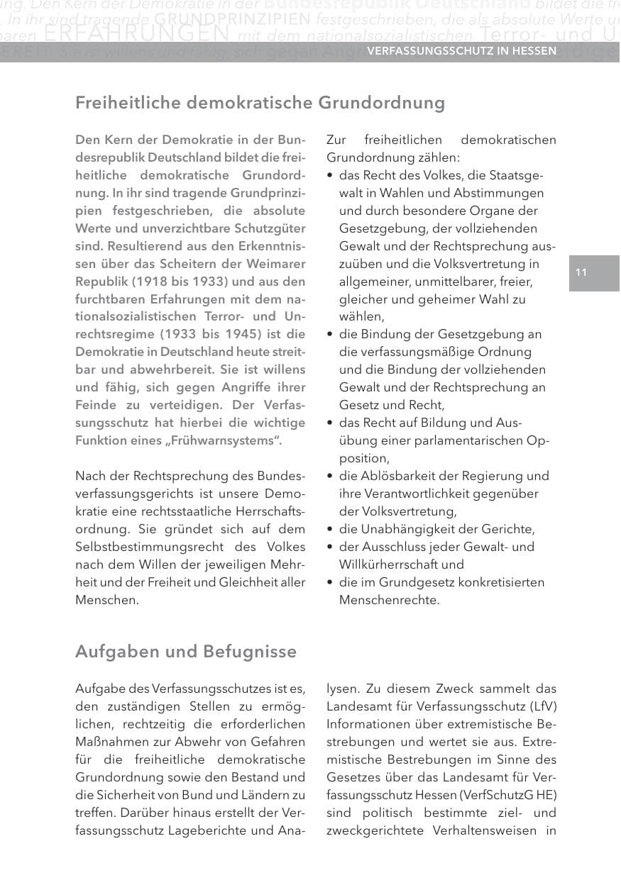 Seite 11 des Verfassungsschutzbericht 2013 Hessen