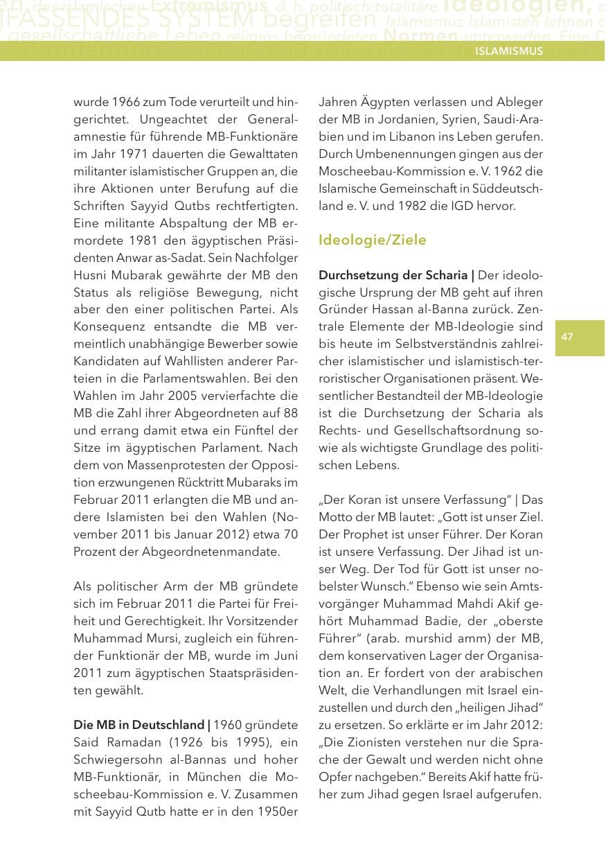 Seite 47 des Verfassungsschutzbericht 2013 Hessen