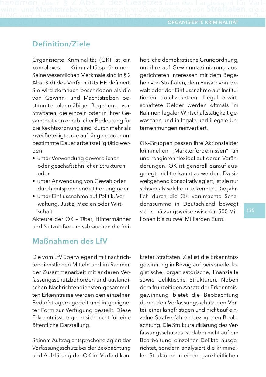 Seite 134 des Verfassungsschutzbericht 2014 Hessen
