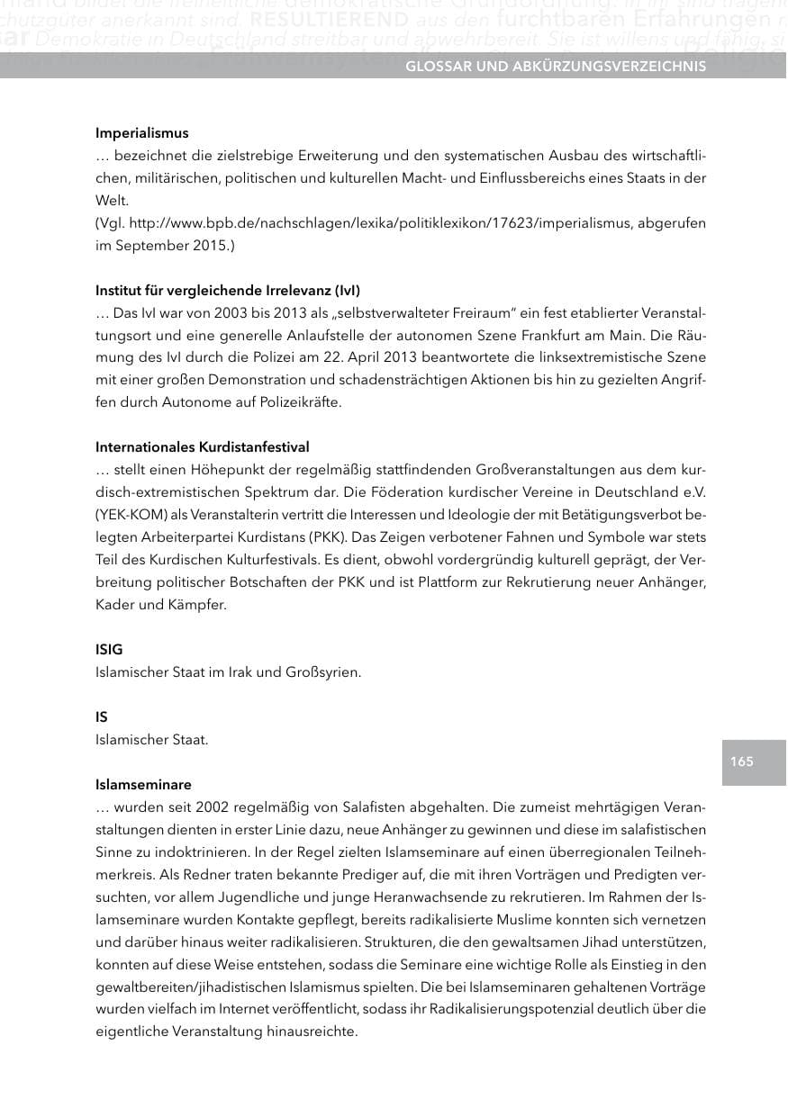 Seite 164 des Verfassungsschutzbericht 2014 Hessen