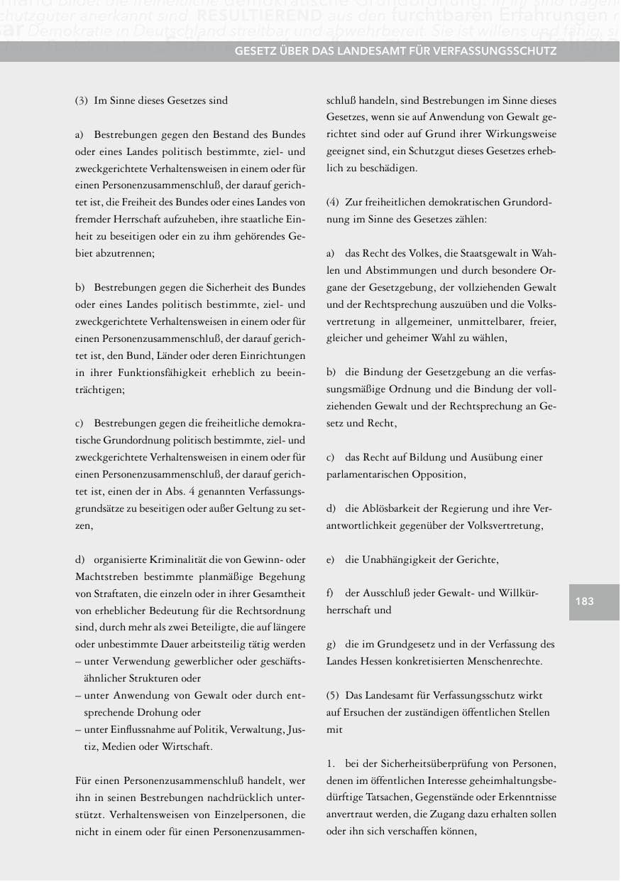 Seite 182 des Verfassungsschutzbericht 2014 Hessen