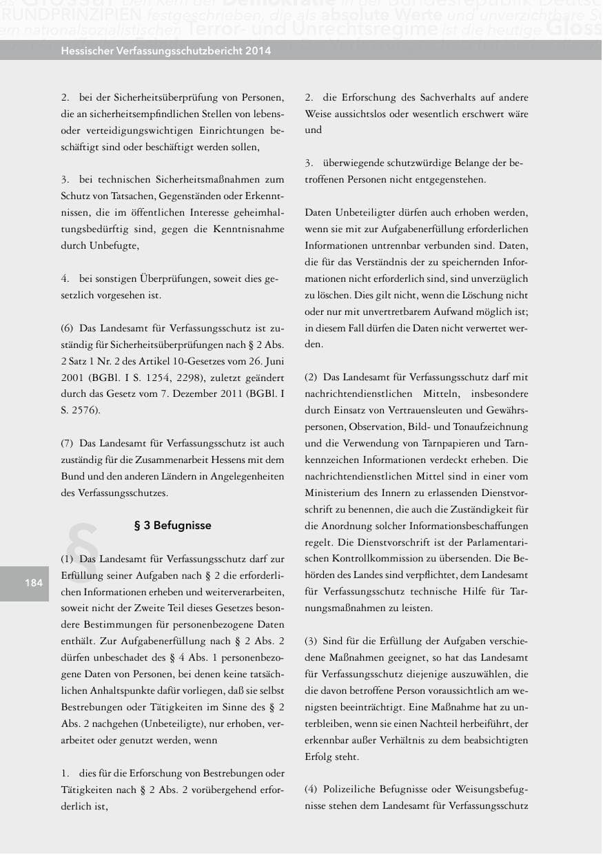 Seite 183 des Verfassungsschutzbericht 2014 Hessen