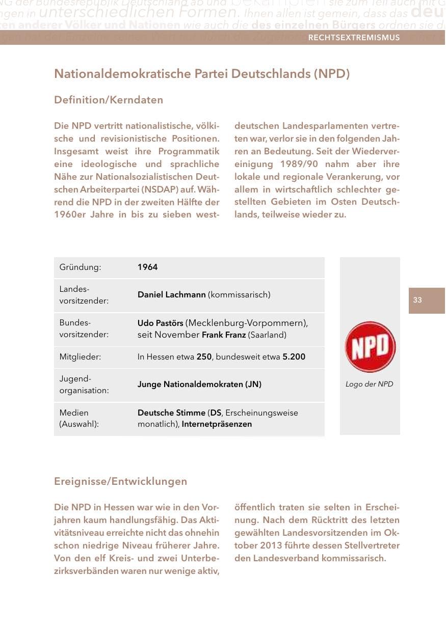Seite 32 des Verfassungsschutzbericht 2014 Hessen