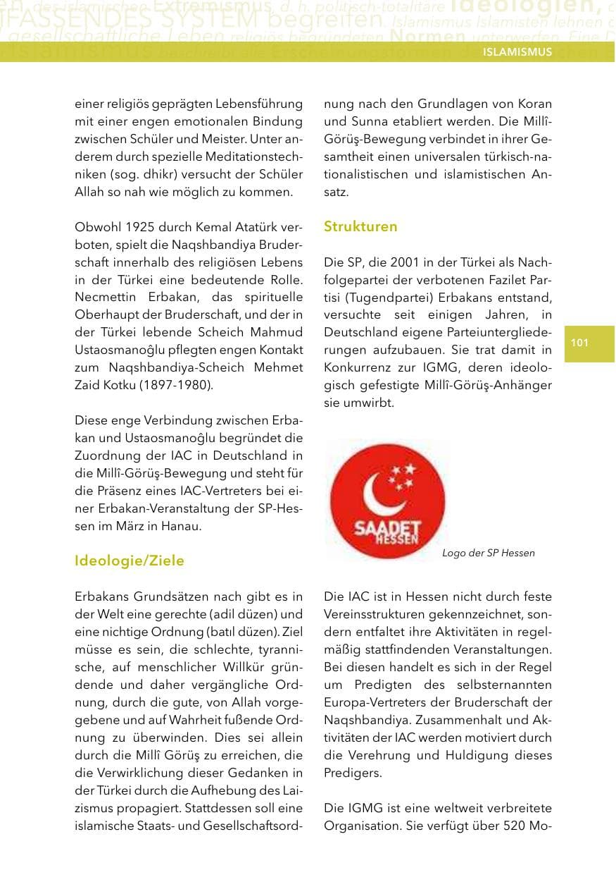 Seite 100 des Verfassungsschutzbericht 2014 Hessen