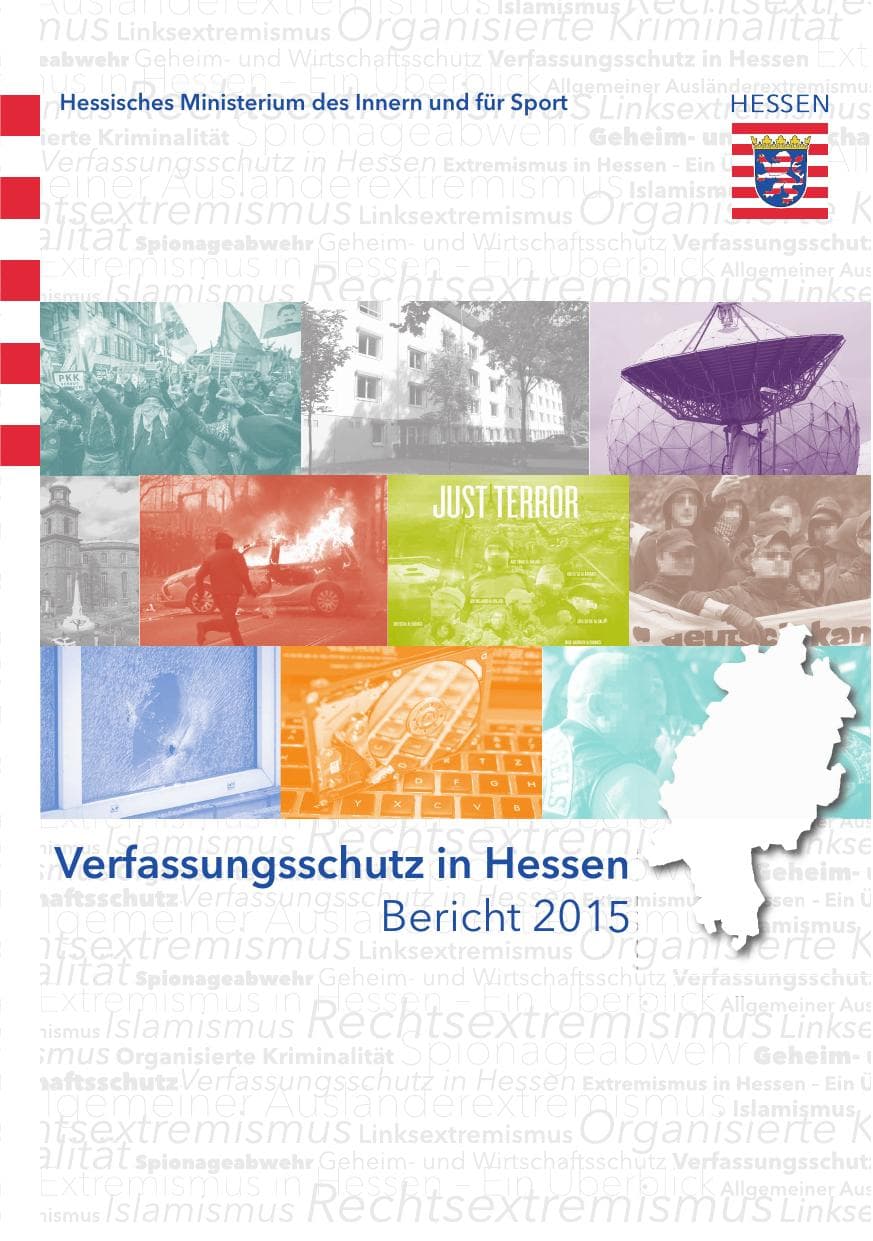 Seite 1 des Verfassungsschutzbericht 2015 Hessen