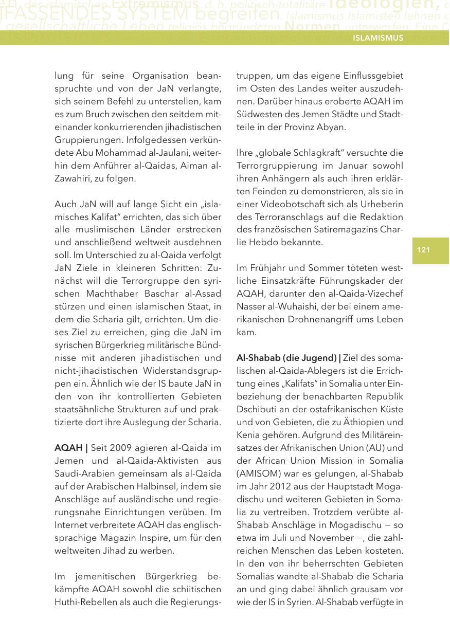 Seite 121 des Verfassungsschutzbericht 2015 Hessen