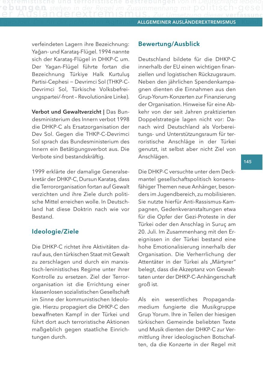 Seite 145 des Verfassungsschutzbericht 2015 Hessen